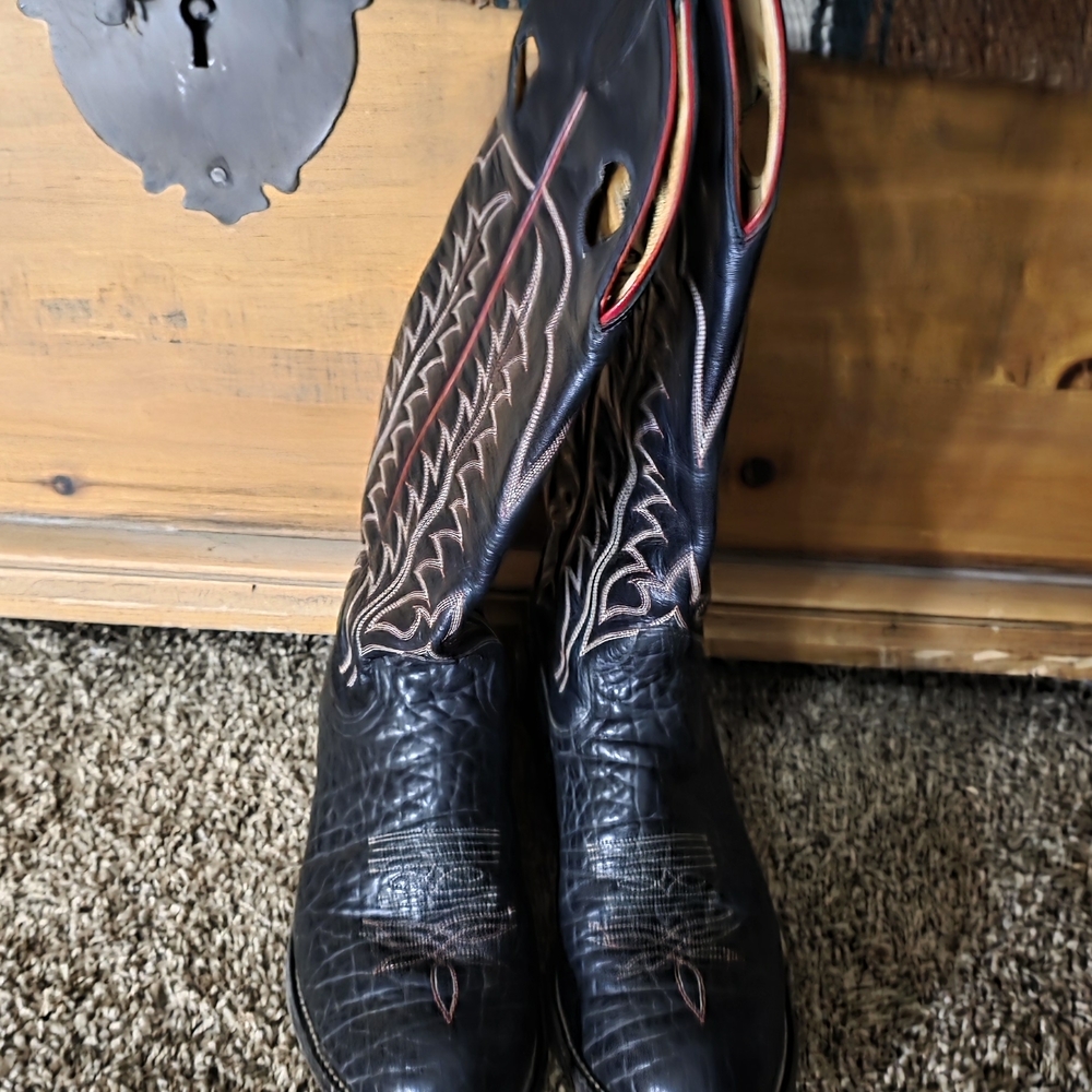 Tony Lama Black and Tan Western Boots